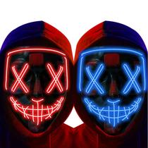 Máscara com iluminação LED Poptrend Halloween Scary Costume (pacote com 2)