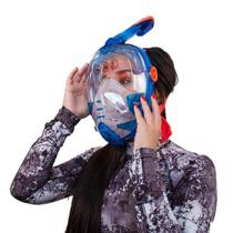 Máscara com respirador para mergulho tamanho p/m