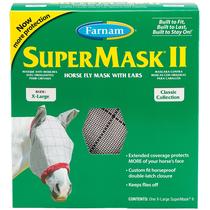 Máscara contra moscas para caballos Farnam SuperMask II XL con orejas de malla