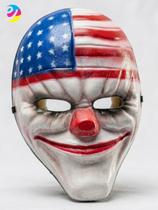 Máscara Cosplay Palhaço Americano Tio Sam Payday - Fantasia de Terror para Festas