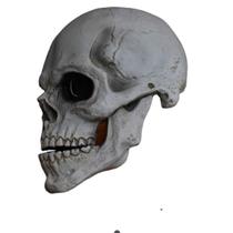 Máscara Cosplay Skeleton de látex para rosto inteiro com boca móvel