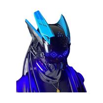 Máscara Cyberpunk Iluminada Cosplay Soldado Mecânico Efeitos De Animação Controle Por Aplicativo