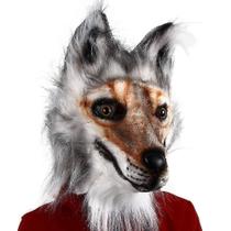 Máscara de animal, fantasia realista de festa de Halloween de lobo, cosplay