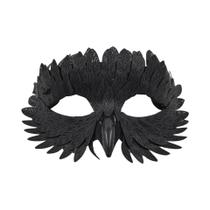 Máscara De Bico De Pássaro Com Plumas De Coruja Preta Para Carnaval, Cosplay, Performance De Palco E Máscara De Bico De Pássaro Com Plumas De Coruja Preta Para Carnaval, Cosplay, Performance De Palco E