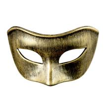 Máscara de bronze antigo, meia face, masquerade, Halloween, PVC Máscara de bronze antigo, meia face, masquerade, Halloween, PVC