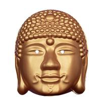 Máscara de cabeça de Buda em resina Golden Buddha Face para adultos