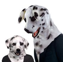 Máscara de cabeça de cachorro dálmata BEESUM 2023 Moving Mouth para adulto
