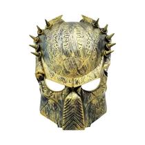 Máscara De Caçador Alienígena Lobo Solitário Halloween Terror Rebites De Ferro Predador Cosplay