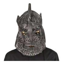 Máscara de capacete Máscara de látex, prata e ferro, cosplay, Halloween