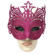 Máscara de Carnaval Veneziana com Glitter Fantasia