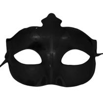 Máscara de Carnaval Veneziana Metalizada Preta
