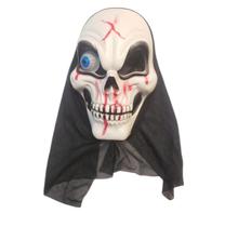 Máscara De Caveira Com Olho Capuz Festa Fantasia Halloween - D' Presentes