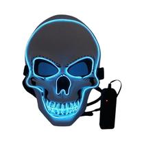 Máscara De Caveira LED Luminosa De Halloween Para Cosplay E Decoração De Festas