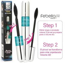 Mascara de Cilios 4D a Prova Dagua 2 em 1 MA3041 - Febella