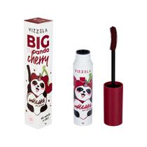 Máscara de Cílios BIG No Panda Cherry Bordô Vizzela Vegano 5g Rímel Não Mancha Dá Volume e Curvatura