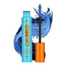 Máscara de Cílios e Sobrancelhas Rímel Colorido Azul Alegria Make Maquiagem 8g Vult