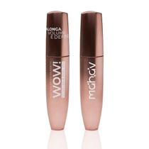 Máscara de Cílios Mahav WOW Rímel com Super Volume, Alongamento e Definição para Cílios Mais Longos e Destacados