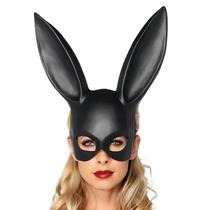 Máscara de Coelho Festa Carnaval em Plástico Unissex Preto Fosca M741 Máscara de Coelho Festa Carnaval em Plástico Unissex Preto Fosca M741