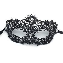 Máscara de cosplay com capa de meia face de renda preta, traje de Veneza Máscara de cosplay com capa de meia face de renda preta, traje de Veneza