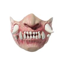 Máscara de cosplay de Halloween Evil Devil Face Fangs Latex Máscara de cosplay de Halloween Evil Devil Face Fangs Latex