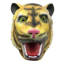 Máscara de cosplay Funny Tiger Hood Latex Overhead Party Halloween