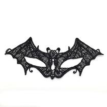 Máscara de cosplay, morcego de renda preta, fantasia de Halloween, adereços, festa Máscara de cosplay, morcego de renda preta, fantasia de Halloween, adereços, festa