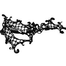 Máscara de cosplay para senhora, renda azul, meia face, festa de Halloween