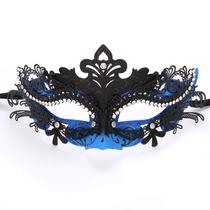 Máscara de cosplay Party Crown Half Face Luxury Metal Strass