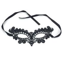 Máscara de cosplay preta Foxy Lace, capa de meia face Venice Cos