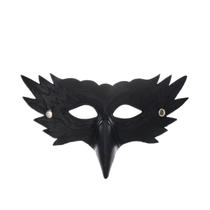 Máscara de couro PU Black Eagle para Halloween, cosplay