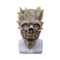 Máscara De Demônio Esqueleto Assustadora De Halloween, Meia Face, Crânio, Ossos Velhos, Acessório De