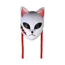 Máscara De Demônio Raposa Para Cosplay Sabito Makomo Tanjiro, Máscaras De Animais De Plástico
