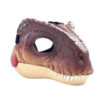 Máscara De Dinossauro Com Mandíbula Móvel, Plástico Rígido, Efeito Sonoro, Acessório Para Festa De