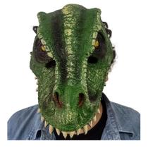 Máscara de Dinossauro Rex Verde em Látex