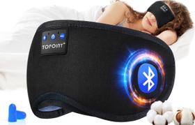 Máscara de dormir com Bluetooth 5.2 Máscara de dormir TOPOINT sem fio