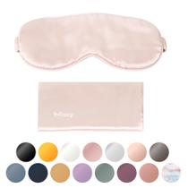 Máscara de dormir de seda BLISSY para mulheres e homens Total Blackout Pink