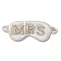 Máscara de Dormir DUOJINSANXI Branca Pérola "MRS" Noiva