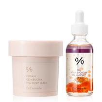 Máscara de dormir e ampola de óleo de lipossoma Dr.Ceuracle Vegan
