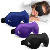 Máscara de Dormir FACEMOON Kit com 3 3D Anatômica com बलackout