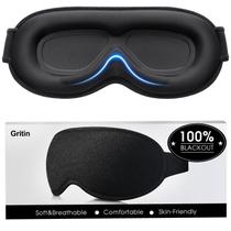 Máscara de dormir Gritin 100% bloqueio total de luz com design ergonômico 3D Máscara de dormir Gritin 100% bloqueio total de luz com design ergonômico 3D