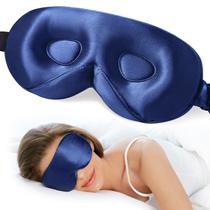 Máscara de Dormir LitBear LB-EH01 Seda Mulberry 22 Momme Azul