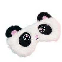 Máscara de dormir Máscara de olhos de pelúcia Cute Panda com orelhas e coração Máscara de dormir Máscara de olhos de pelúcia Cute Panda com orelhas e coração