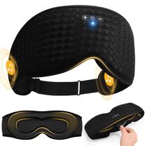 Máscara de dormir Mixiba 3D contornada com fones de ouvido Bluetooth preta Máscara de dormir Mixiba 3D contornada com fones de ouvido Bluetooth preta
