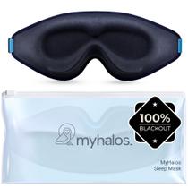 Máscara de Dormir myhalos 3D Blackout Espuma de Memória Azul Marinho Máscara de Dormir myhalos 3D Blackout Espuma de Memória Azul Marinho