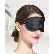 Máscara de Dormir Tapa Olho Viagem Com Elástico Preta Lyor