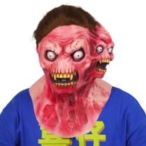 Máscara de duas cabeças Zombie Screamer Halloween Cosplay para adultos Máscara de duas cabeças Zombie Screamer Halloween Cosplay para adultos
