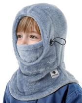 Máscara de esqui Balaclava HAITHO Kids Thermal Fleece 2-12 anos azul