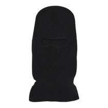 Máscara de esqui de malha de cor sólida 1Hole chapéu de malha Balaclava All-match for Winter - Black