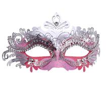 Máscara de fantasia Geek-M Venetian Metal Masquerade Pink