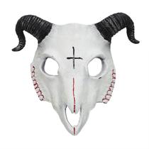 Máscara de fantasia PURFUN White Goat Head Skull com chifres de carneiro Máscara de fantasia PURFUN White Goat Head Skull com chifres de carneiro